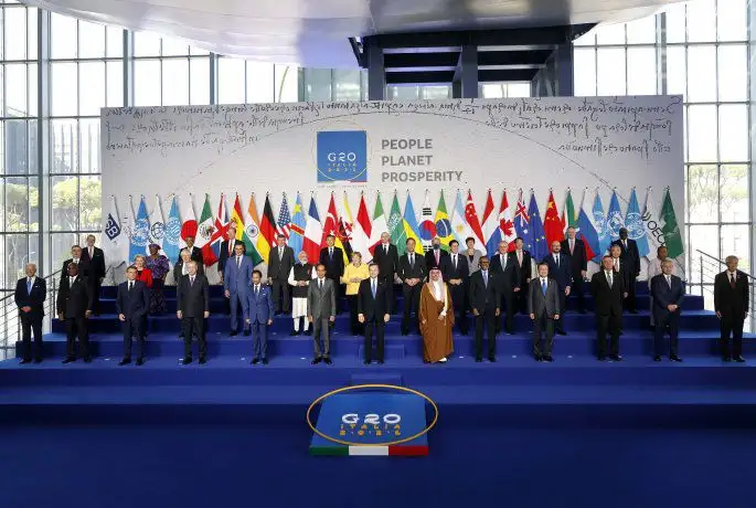 Los líderes del G20 deliberaron ayer en Roma.