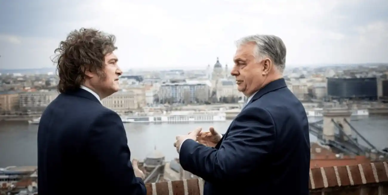 Javier Milei junto a Viktor Orbán.