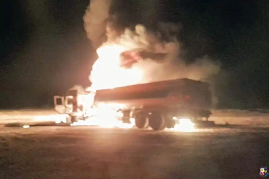 El siniestro se registró  cerca de la localidad puntana de Santa Rosa del Conlara. Foto: Gentileza.