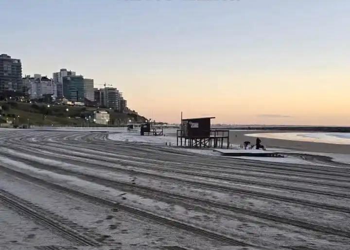Nieve en Mar del Plata.