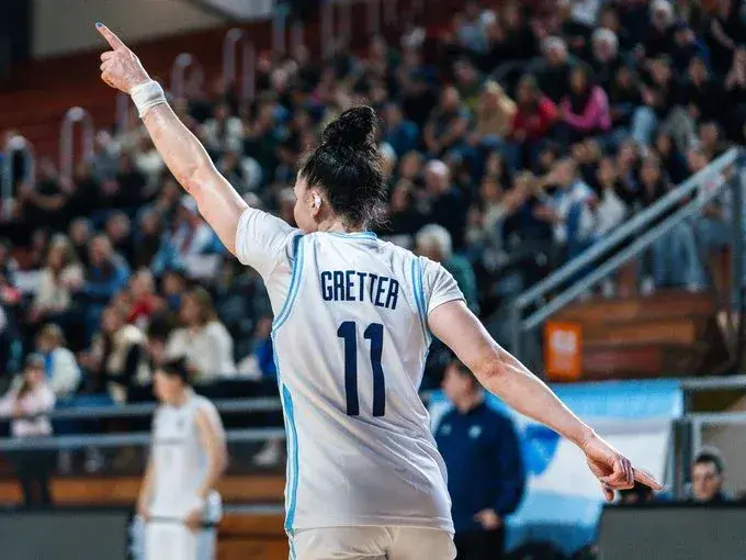 Meli Gretter, clave en el triunfo argentino 81 a 48 ante Paraguay. Foto: CAB