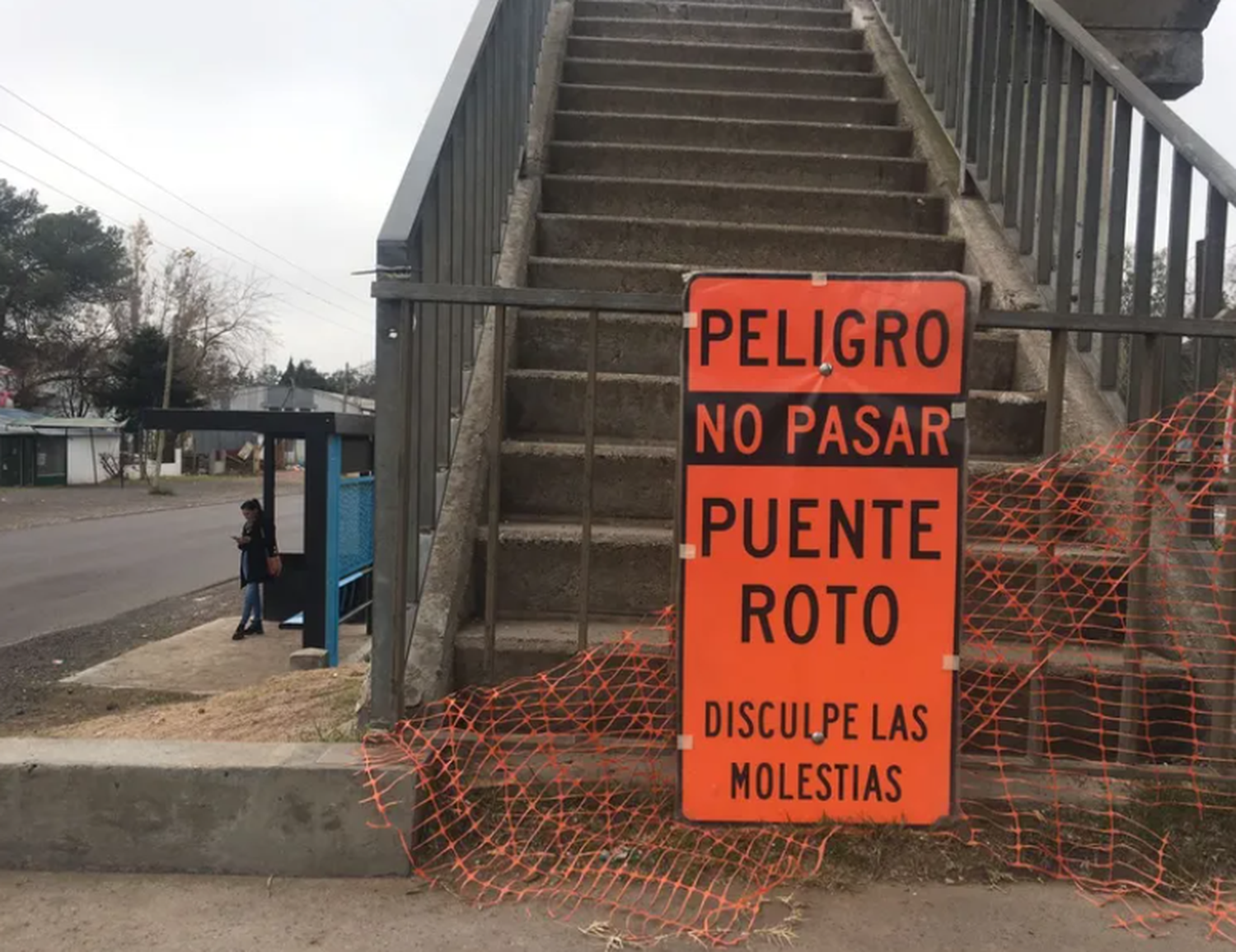 El puente fue derribado en mayo de 2023 por un camión