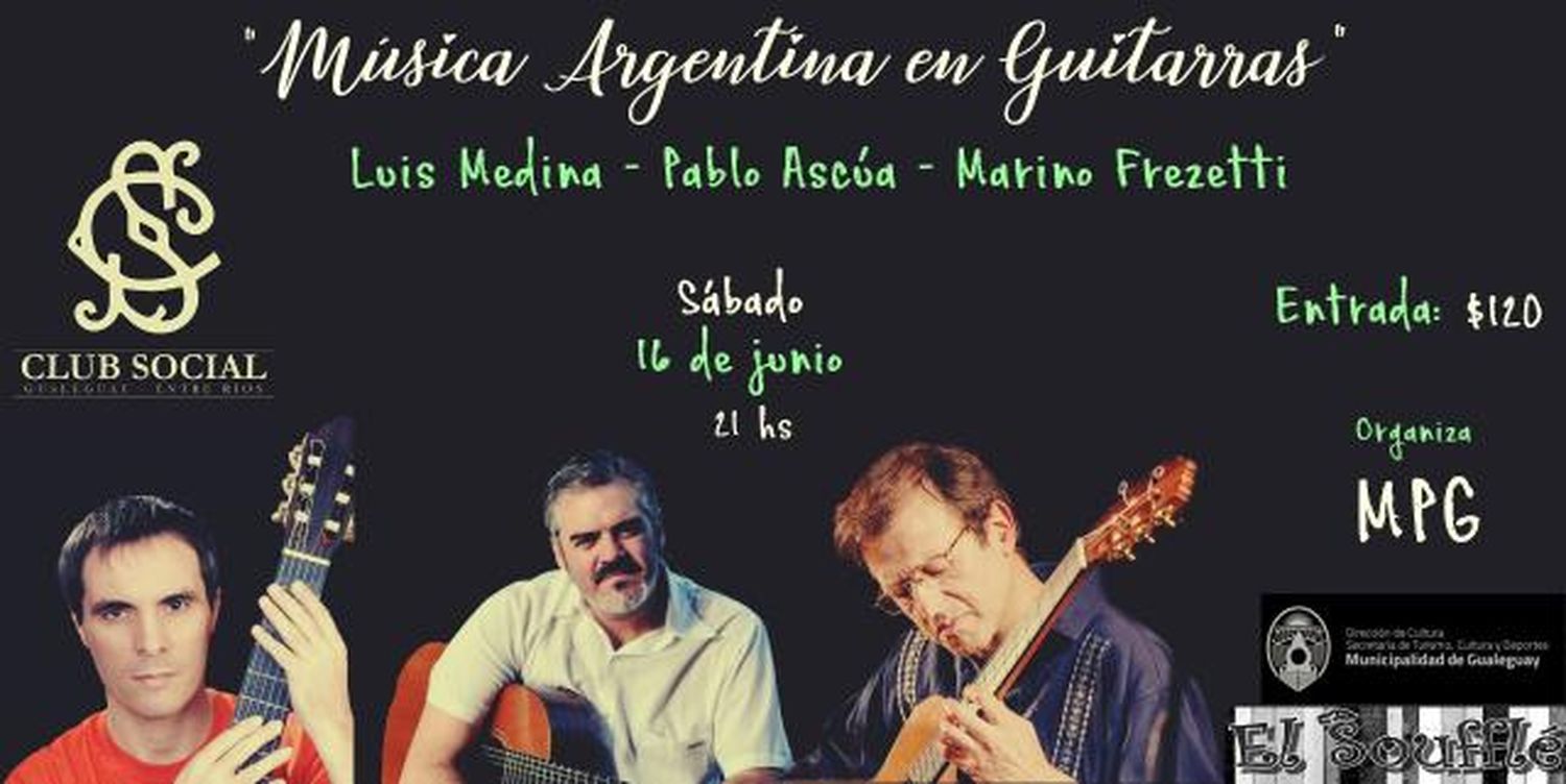 “Música Argentina en Guitarras“ en el Club Social