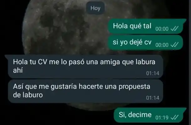 Una joven dejó un CV en una conocida cafetería y recibió una gravísima propuesta