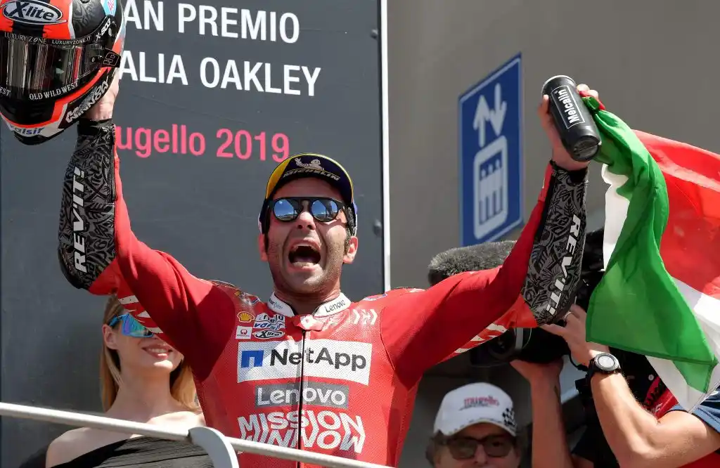 Petrucci se dio el gusto de festejar en su tierra