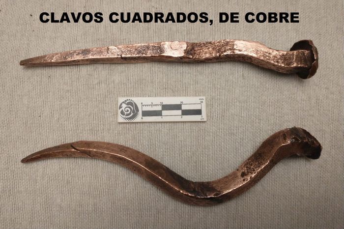Clavos cuadrados de cobre, Grupo Conservacionista de Fósiles.