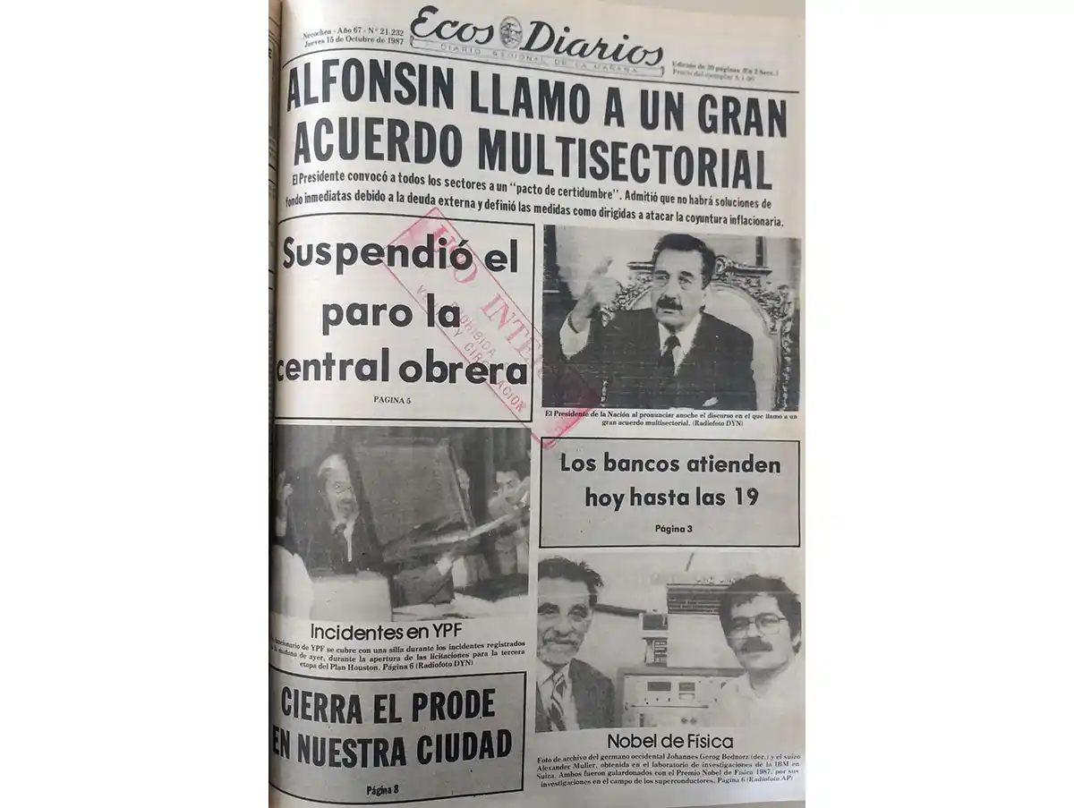 Jueves 15 de octubre de 1987