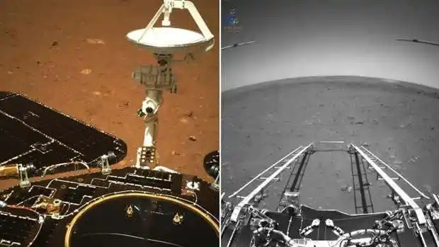 Robot  Zhurong “mítico dios chino del fuego” envía primeras imágenes desde Marte