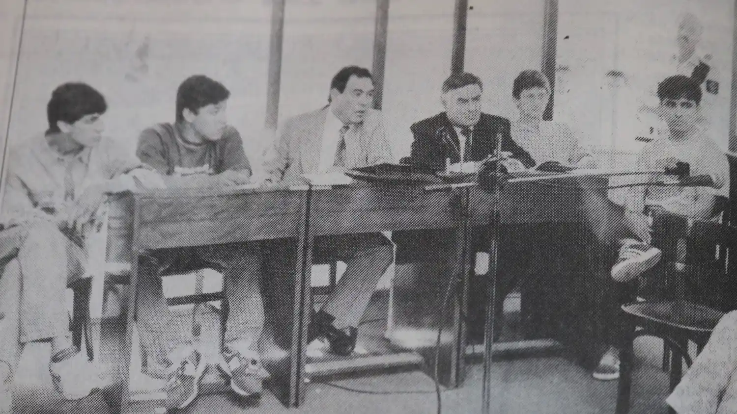 D'Angelo había sido condenado en 1995, junto con José Pacheco, Julio y Cristian Ruiz. En la foto, los condenados y su defensa. (Archivo LVSJ)