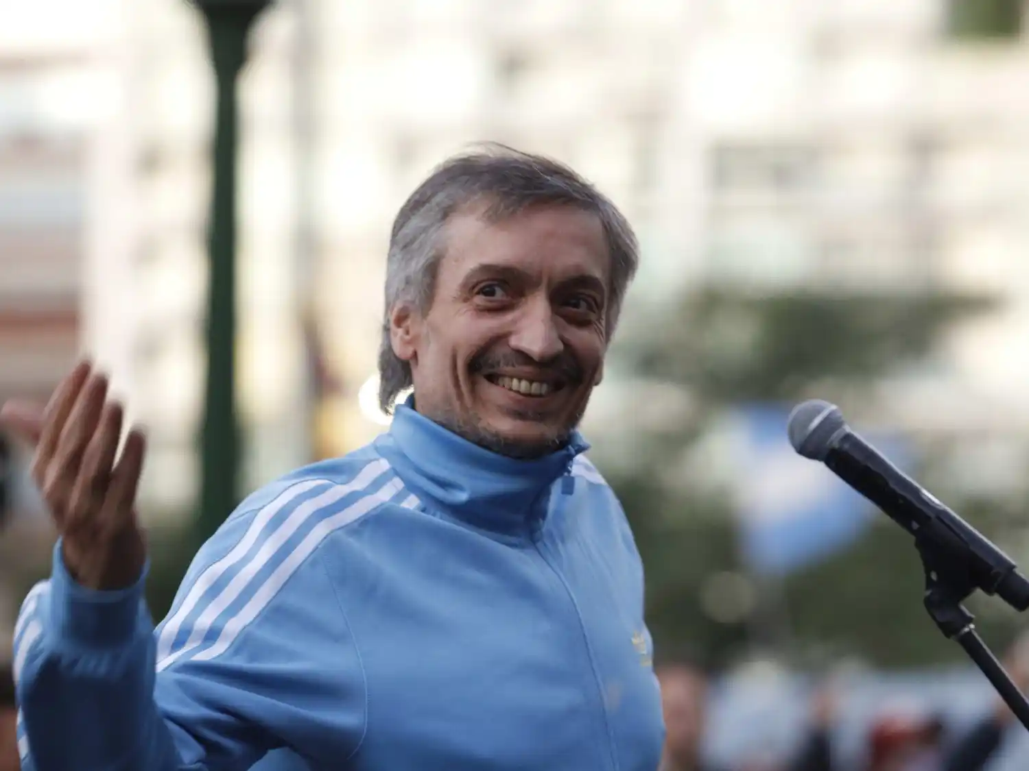 Máximo Kirchner, durante el acto de ayer.