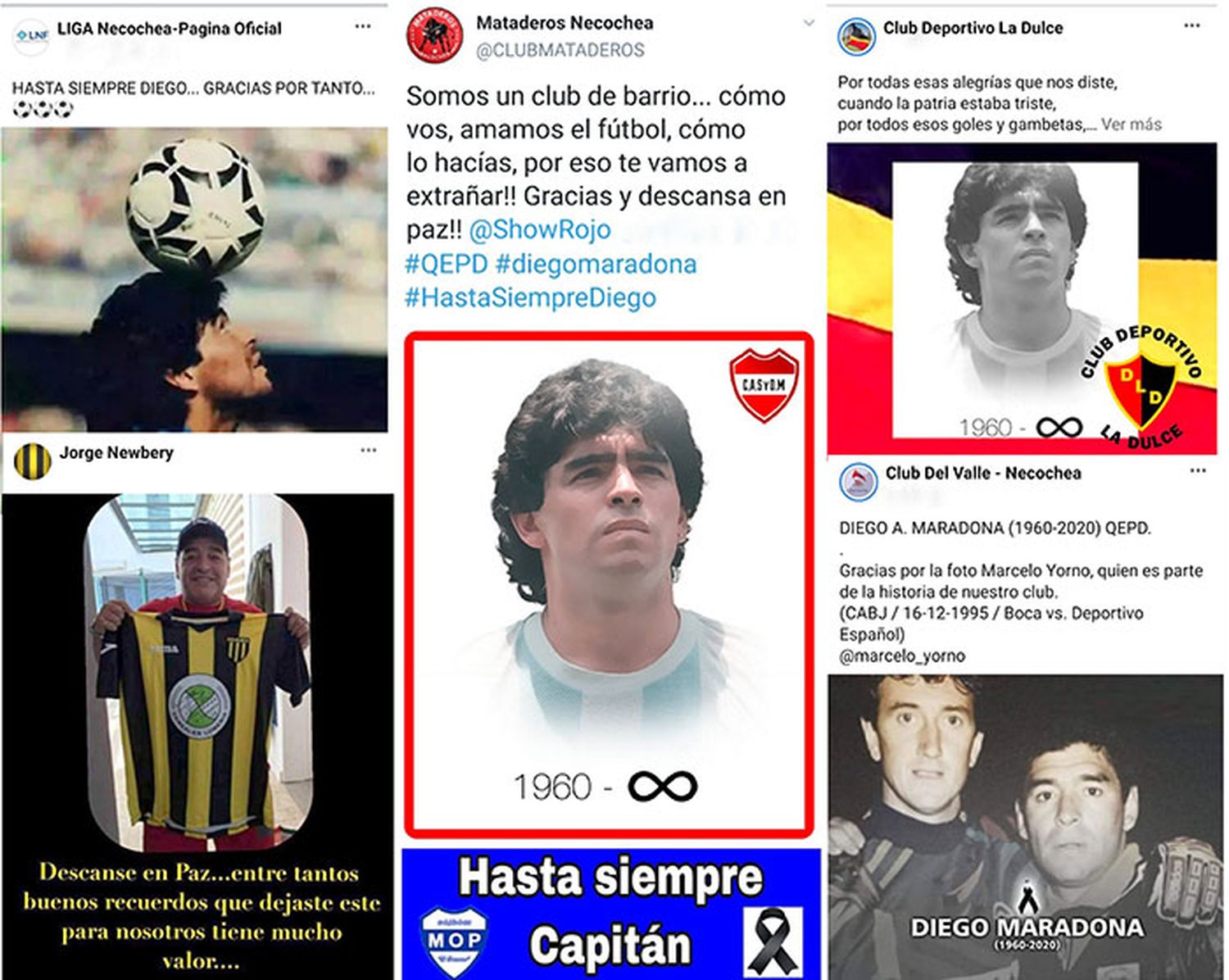 El adiós a Diego desde Necochea