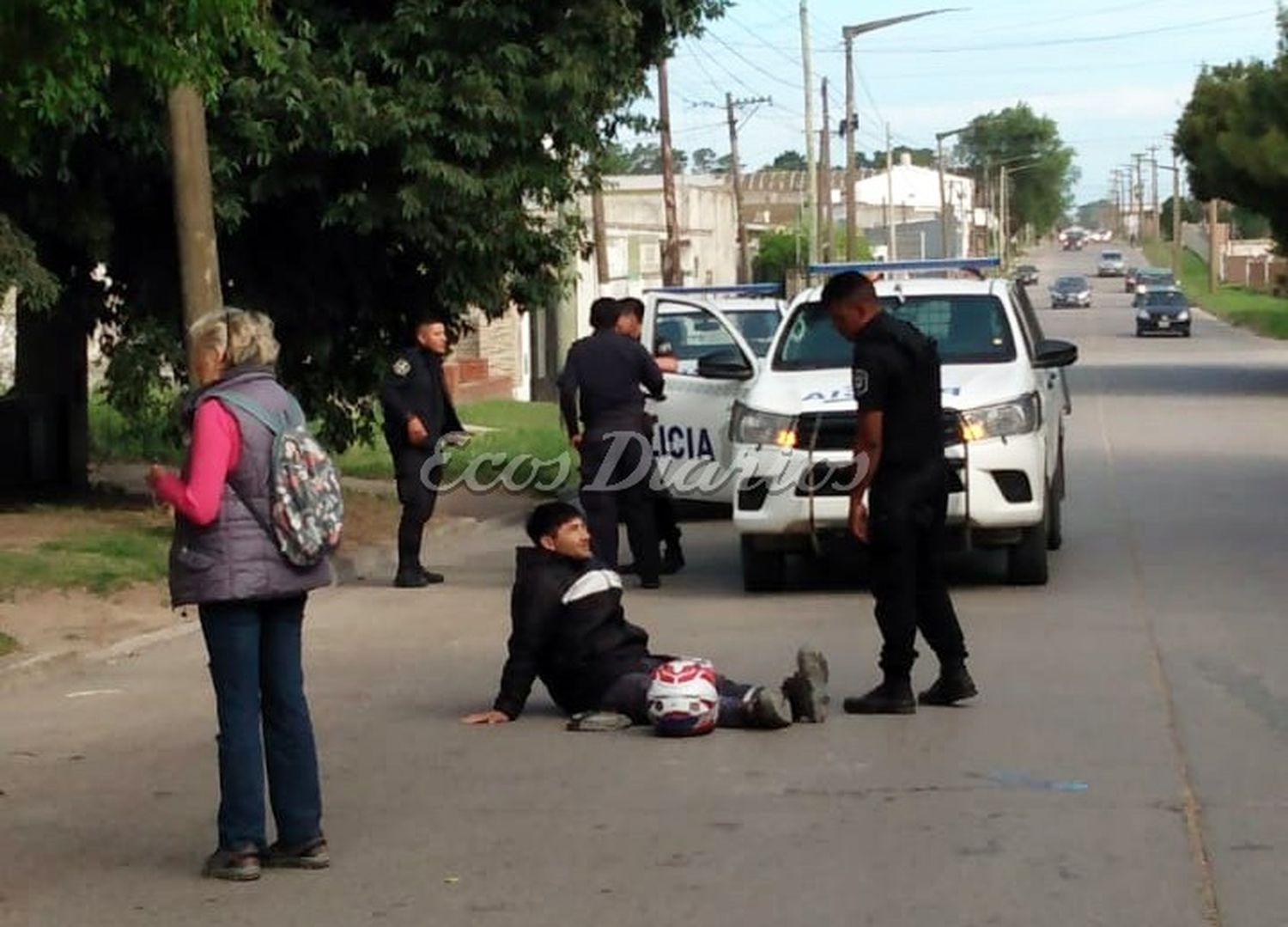 Víctima. Sobre el pavimento de calle 517