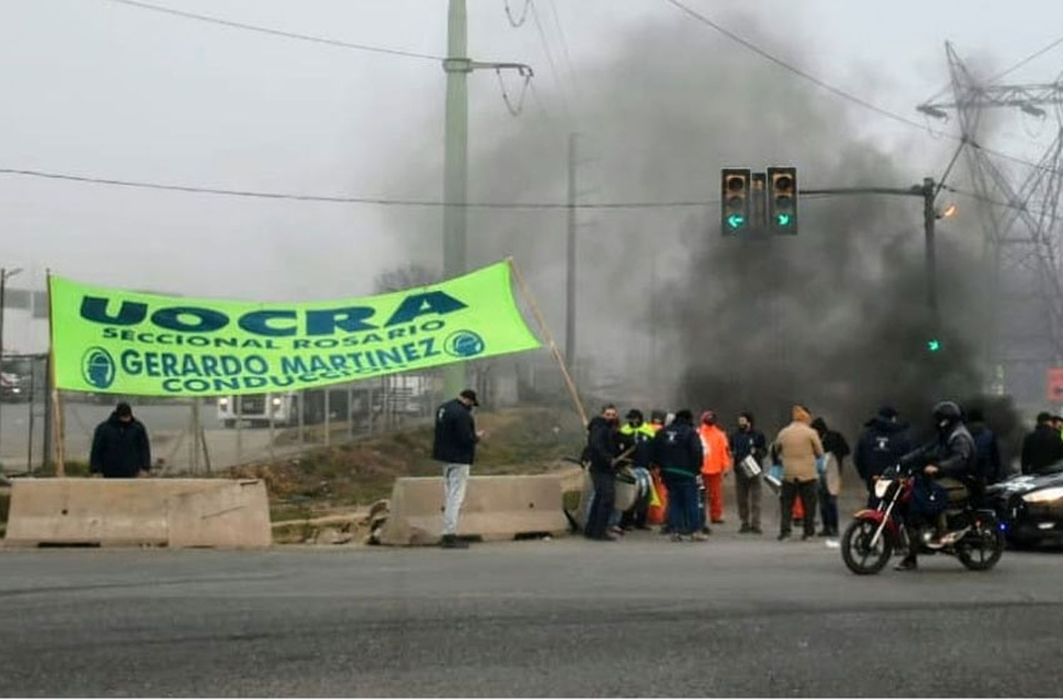 Protesta de la Uocra Rosario por paralización de obra: «Si esto no se soluciona, van a despedir a los trabajadores»