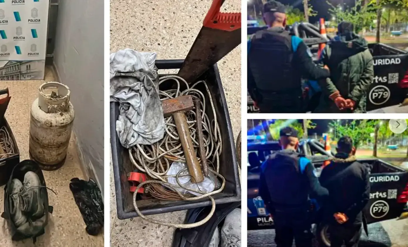 Los sospechosos fueron detectados por las cámaras de seguridad.