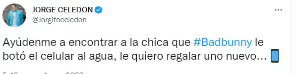Jorge Celedón tuvo este gesto ante la polémica de Bad Bunny y no todo fue color de rosas. Foto Twitter
