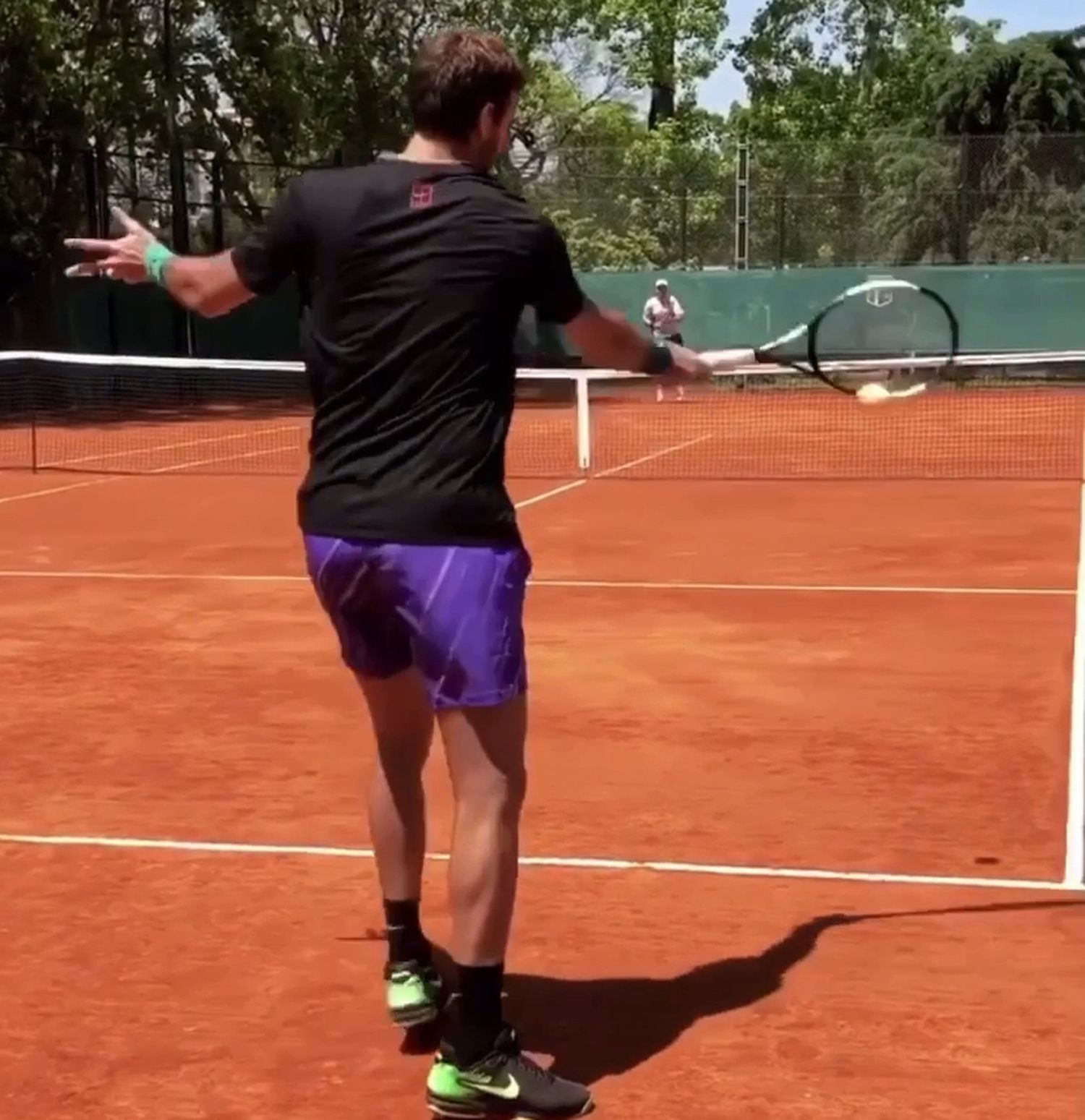 Del Potro afina su derecha y se prepara para enfrentar a Federer