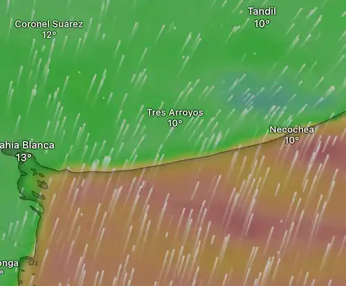 Alerta amarilla por viento en Tres Arroyos y la zona