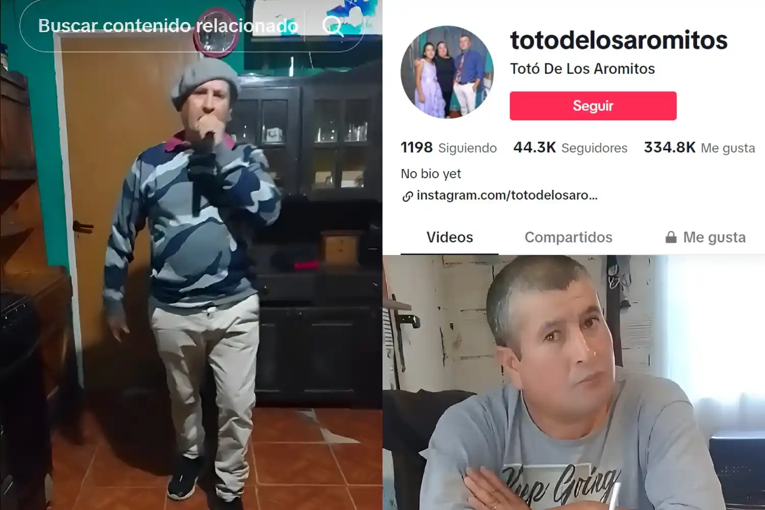 Totó de Los Aromitos, un exitoso tiktoker.