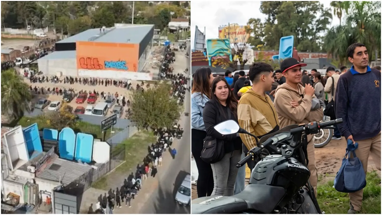 Fila interminable en Moreno: cientos de personas buscan trabajo en un frigorífico y reflejan la crisis del empleo