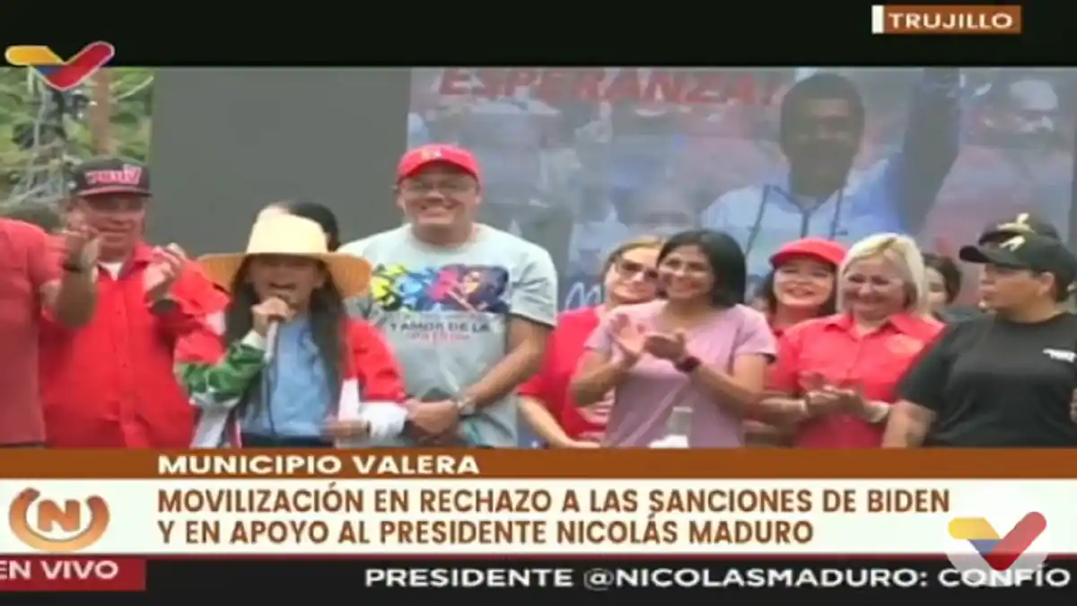 «EL BLOQUEO es contra Chávez»:   Delcy y Jorge Rodríguez se suman a los actos de calle a favor de Maduro