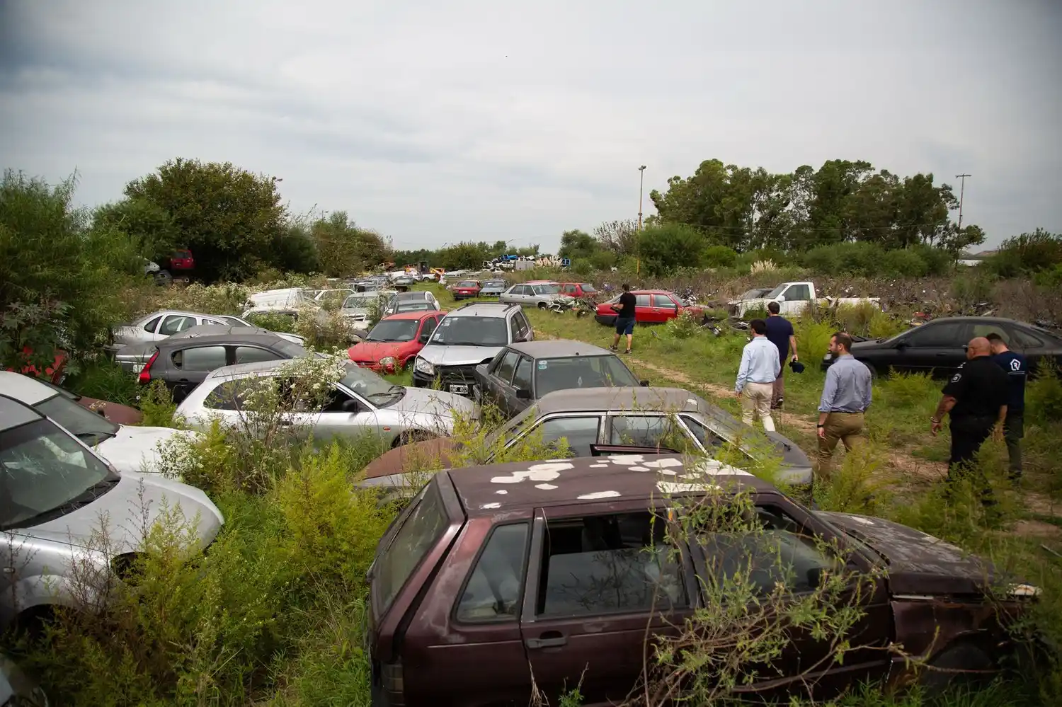 Se compactaron los vehículos del Depósito Policial de zona Oeste de Rosario.