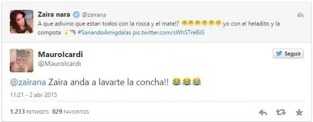 La frase ordinaria de Mauro Icardi a su cuñada Zaira en Twitter: "Andá a lavarte la con..."