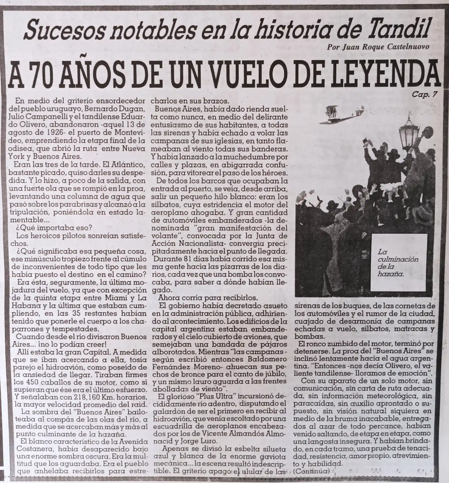 A 70 años de un vuelo de leyenda  -   Cap. 7.