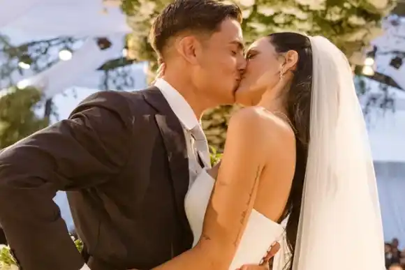 Se casaron Pablo Dybala y Oriana Sabatini: la primera foto de la boda