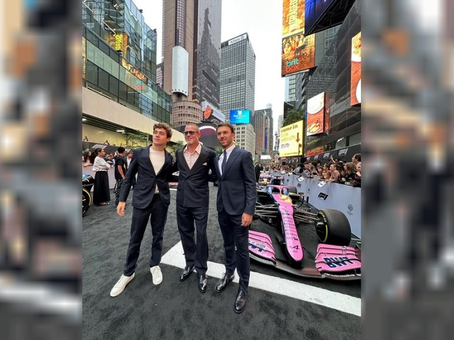 Franco Colapinto posó junto a Brad Pitt en el estreno de "F1: La película"