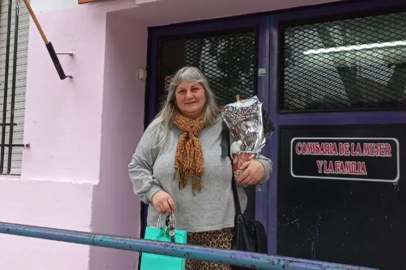Myrian Franco, Cachila, tras firmar su retiro.