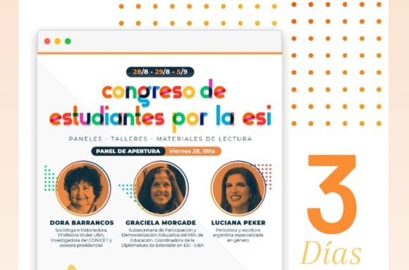 Lanzan el primer Congreso virtual de Estudiantes por la ESI