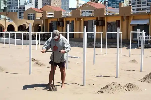 Comenzó el armado de balneario