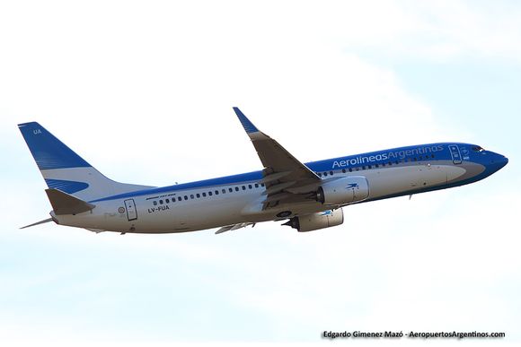 [Fotogalería] Primer vuelo del B737-800 LV-FUA de Aerolíneas Argentinas a Resistencia
