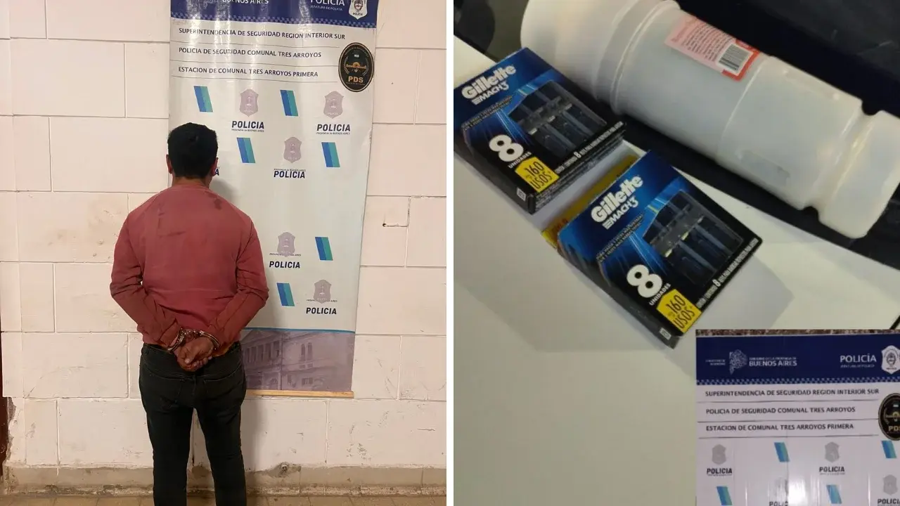 El detenido por abuso y los objetos sustraídos