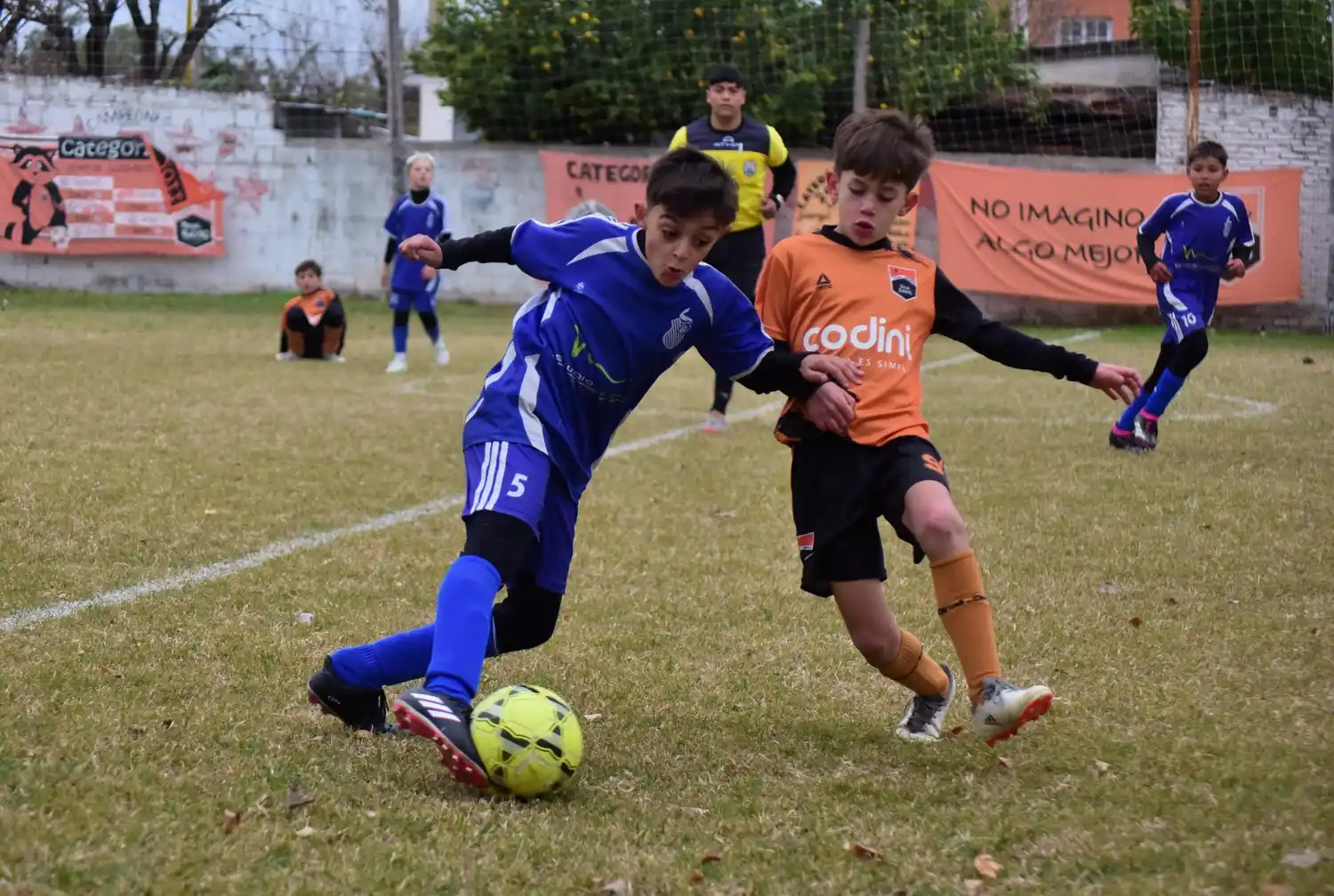 Lo s más chicos disfrutarán del sábado jugando al fútbol.