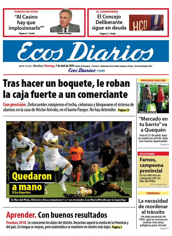 Tapa del 7 de abril de 2019