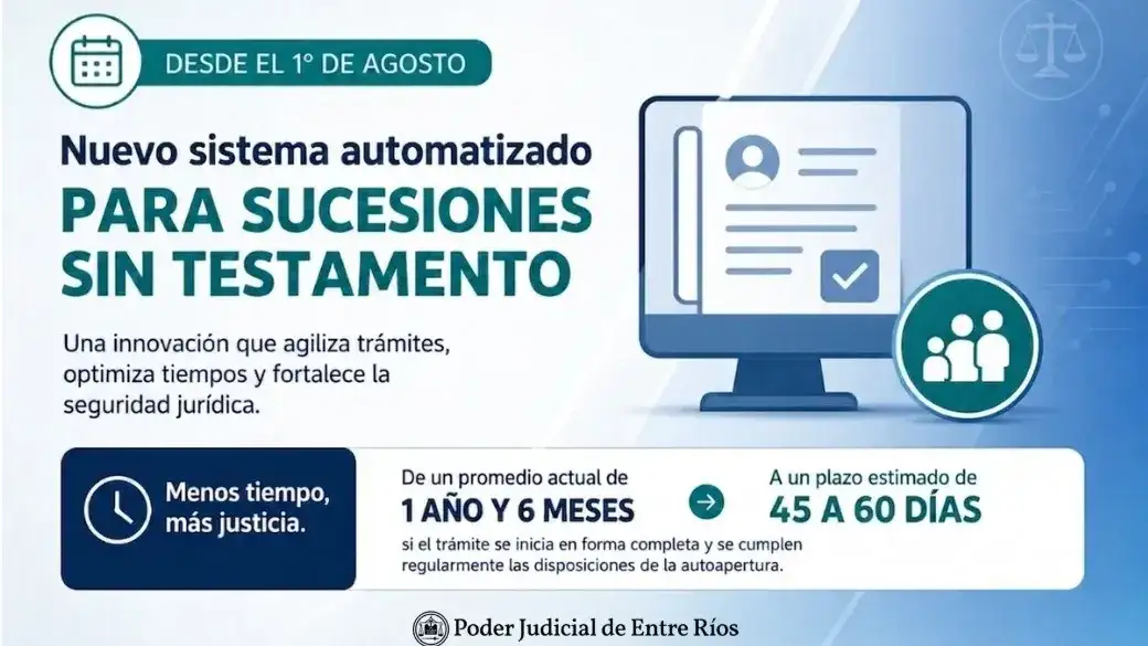 Entre Ríos implementará desde agosto un nuevo sistema digital para sucesiones sin testamento