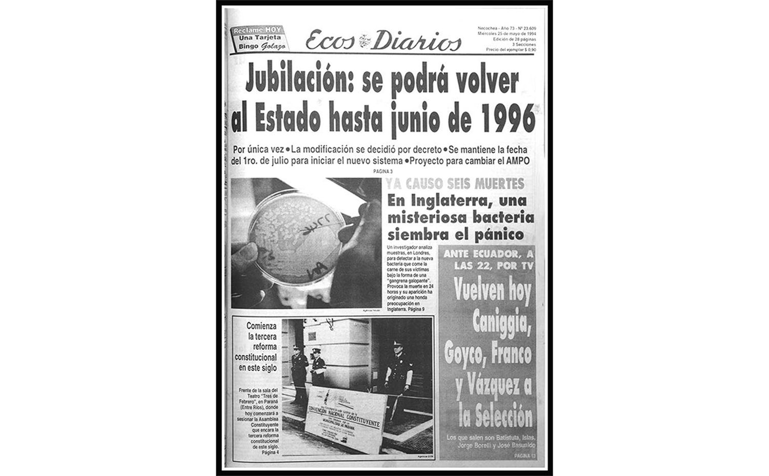 Miércoles 25 mayo de 1994