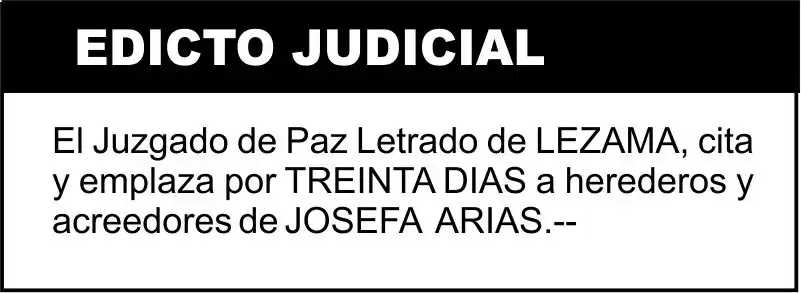 EDICTO JUDICIAL