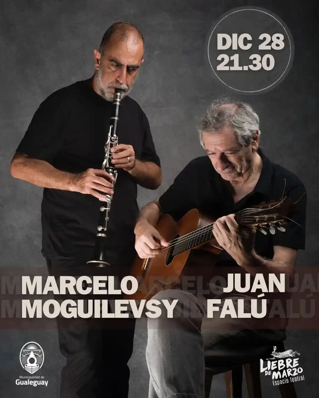 Un espectáculo musical de lujo: Juan Falú y Marcelo Moguilevsky