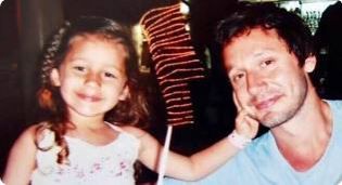 El actor junto a su hija, quien falleció el 8 de septiembre de 2012