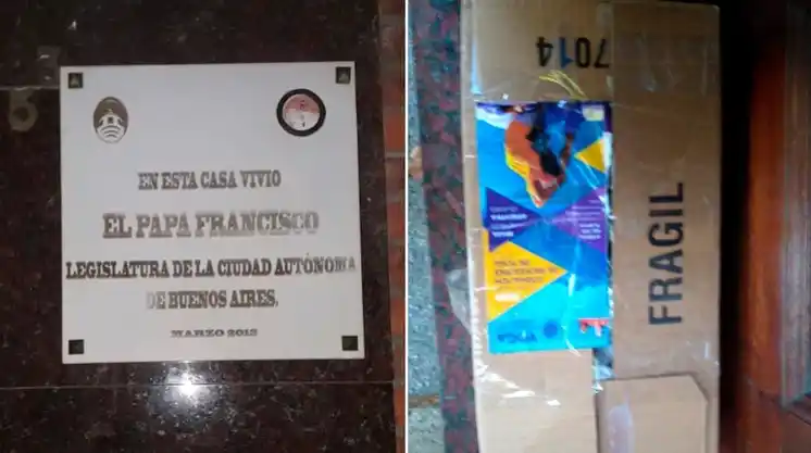 Hallaron una falsa bomba en la puerta de la casa familiar del Papa Francisco