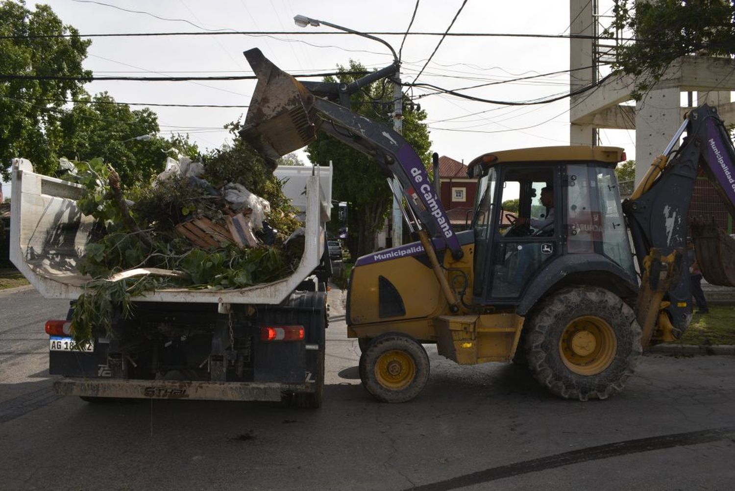 Campana: El Municipio continúa trabajando intensamente para normalizar la situación tras el temporal