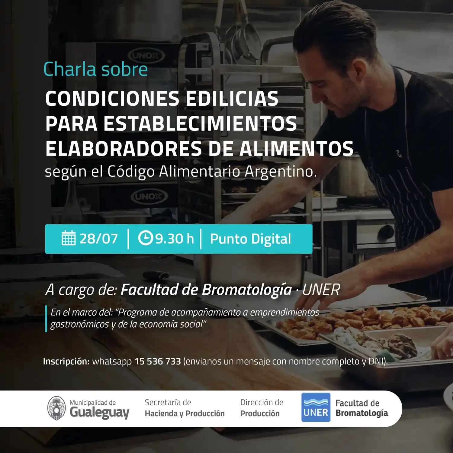Continúan las charlas para trabajadores del rubro alimenticio