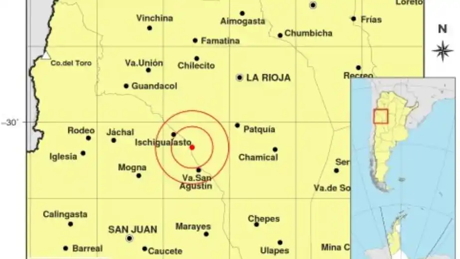 Sismo en La Rioja se sintió en Córdoba