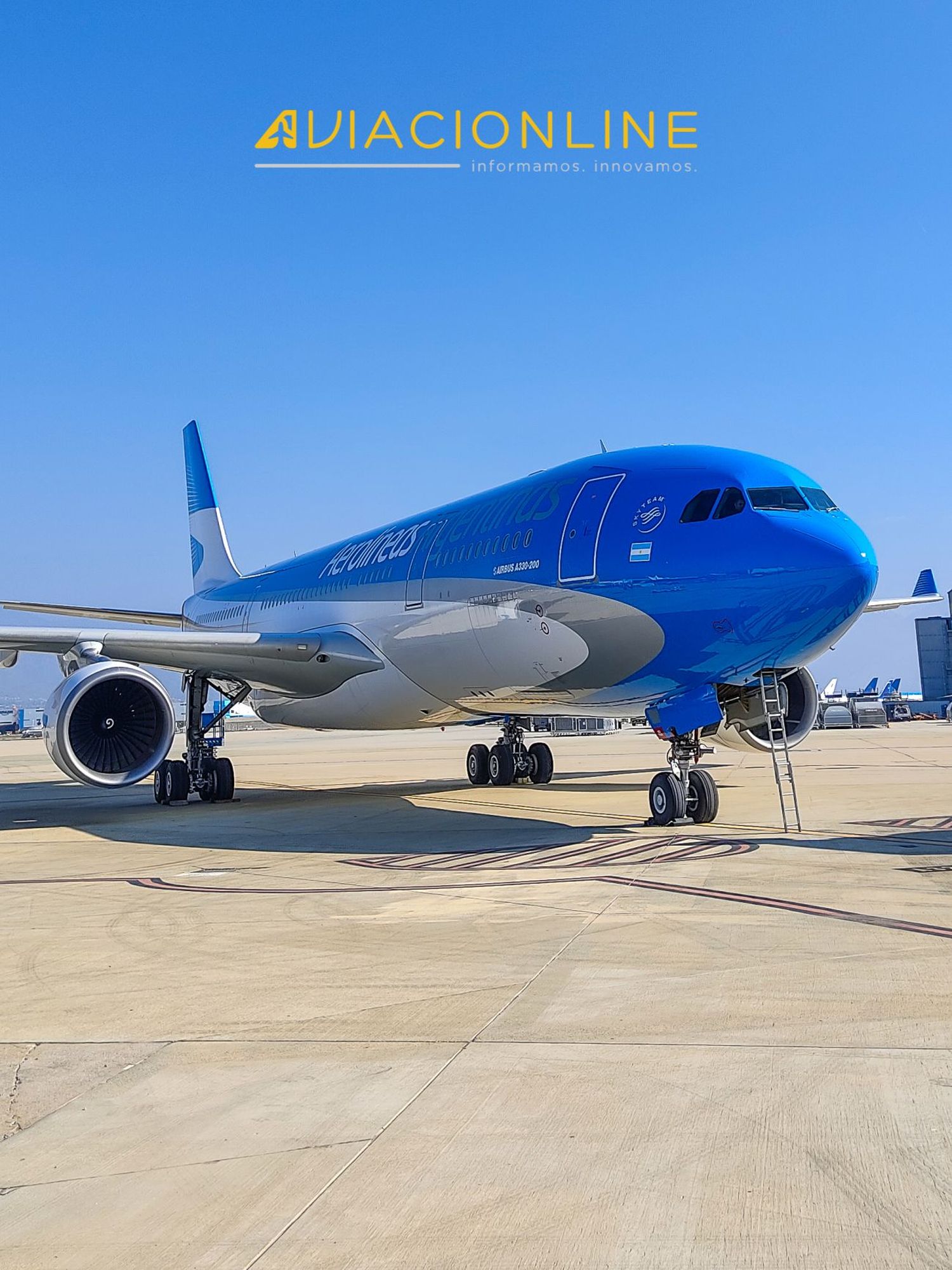 Aerolíneas Argentinas inicio la comercialización de sus vuelos con Airbus A330 en Aeroparque