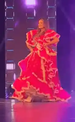 El traje típico de Fernanda González. Foto Instagram