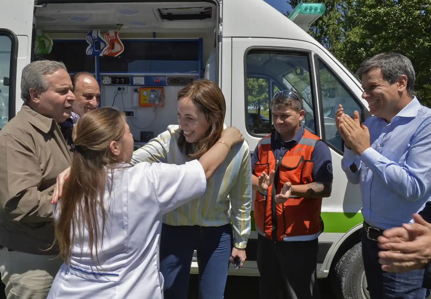 Vidal en Colón, Salto y Capitán Sarmiento: "Acá no hay distinción política"