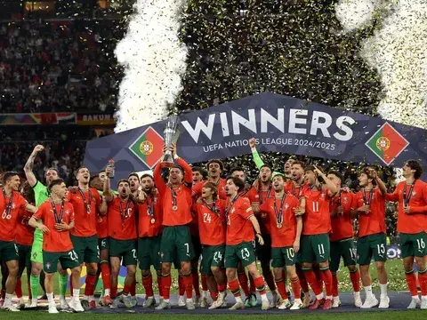 Portugal celebró su segunda Uefa Nations Legaue.Foto:AP