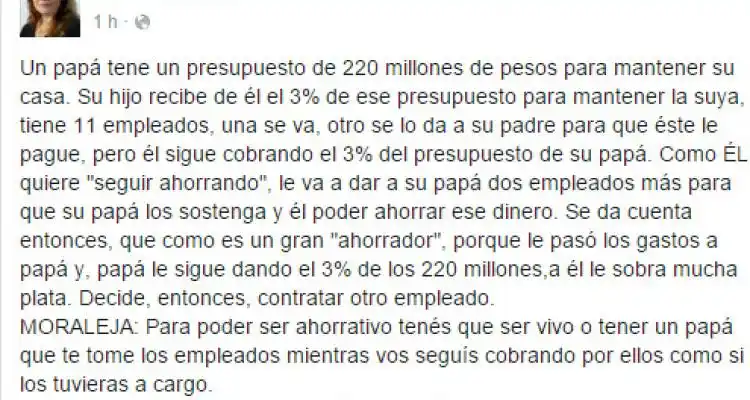 Rocca siguió la pelea con Barbieri vía Facebook